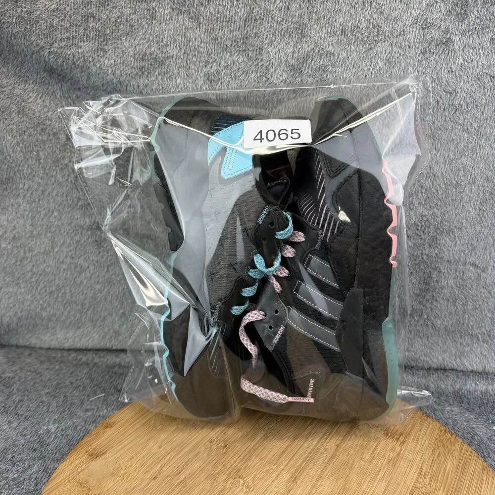 Adidas Nite Jogger Time In Shoes Mens Size 7 Black Multicolor Sneakers Q47198